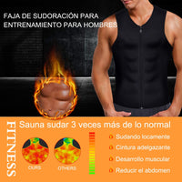 1 x RAW Customer Returns Bingrong Men s Sauna Vest Slimming Reducing Shapewear Men Neoprene Compression Vest for Slimming Sweating with Zipper for Sports Fitness - RRP €26.77