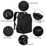 1 x RAW Customer Returns Hand luggage backpack 40x20x25 for Ryanair small travel backpack for airplane under seat bag laptop backpack 14 inch with USB charging port for men women school backpack boys teenagers, black - RRP €35.69