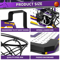 3 x Brand New Mini Basketball Hoop Indoor for Children - Gift for Boys 6 8 10, Mini Basketball Hoop Room with 4 Basketballs, Basketball Hoop Door Set, Sports Toy Gift for Boys Outdoor Indoor Purple  - RRP €79.68