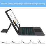 1 x RAW Customer Returns ROOFEI Galaxy Tab S7 FE S8 S7 Case with Keyboard QWERTZ 7-Color Illuminated Keyboard with Trackpad, All-in-one Keyboard Case with Pen Holder for 12.4 Samsung Galaxy Tab S8 Plus S7 Plus S7 FE - RRP €69.99