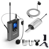 1 x RAW Customer Returns HOTEC UHF Wireless Headset Microphone Lavalier Microphone with Bodypack Transmitter and Mini Receiver 6.35mm Output, for Live Performance, Supports Phone - RRP €52.99