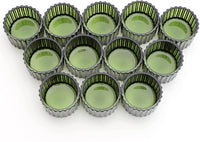 1 x RAW Customer Returns Vohocandle Green Tealight Holder, Set of 12, Glass Candle Holders for Wedding Table Decoration, Tea Lights Candle Holders for Home Decoration - RRP €20.16