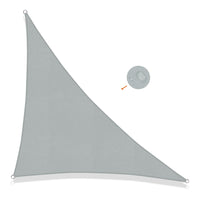 1 x RAW Customer Returns SUNNY GUARD Triangle Sun Sail 3x3x4.25m Waterproof Sun Protection Weather Protection Sail Canopy UV Protection for Balcony Terrace Garden, Light Grey - RRP €33.06