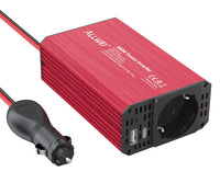 1 x RAW Customer Returns ALLWEI 300W voltage converter 12V 230V inverter with Type-C USB port - for cars, caravans, camping, charging mobile phones, laptops and other devices red  - RRP €38.99