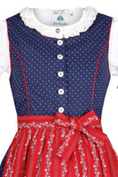 1 x RAW Customer Returns Isar-Trachten Girls Dirndl with Blouse Marine, BLUE Marine , 164 - RRP €55.95