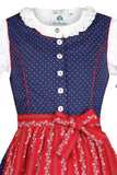 1 x RAW Customer Returns Isar-Trachten Girls Dirndl with Blouse Marine, BLUE Marine , 164 - RRP €55.95