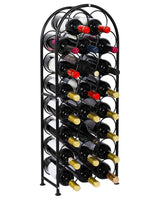 1 x RAW Customer Returns EasyPAG Metal Wine Rack for 23 Bottles, Freestanding Wine Holder, Wine Storage Organizer Holder for Home Kitchen, Black - RRP €41.0