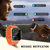 1 x RAW Customer Returns Smartwatch Men Ultra with telephone function, fitness tracker with heart rate sleep monitoring, music storage, 600 mAh large battery, blood pressure monitor, voice recorder, fitness watch sports watch for Android iOS - RRP €43.12