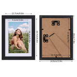 1 x RAW Customer Returns Vasemouh Black picture frames set of 15, for 10x15 pictures with passe-partout or for pictures 13x18 without passe-partout, wall and table display, MDF - RRP €29.99