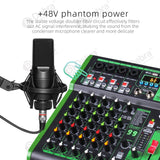 1 x RAW Customer Returns D Debra Professional Audio Mixer with 99 DSP Digital Effects, 6 Channels, USB MP3 Input, 48V, Phantom Power, for DJ Consoles, Home, Karaoke and Recording Studio DI-6UX  - RRP €149.0