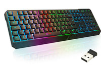 1 x RAW Customer Returns KLIM Chroma Wireless Gaming Keyboard ITALIAN Layout - NEW 2024 - Durable, Ergonomic, Waterproof, Quiet - RGB Wireless Keyboard Gaming for PC PS4 PS5 Mac Refurbished  - RRP €20.4