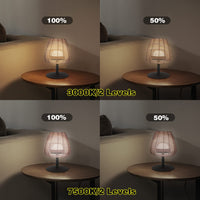 1 x RAW Customer Returns MALUX LED Table Lamp Battery Table Lamp Wireless Warm White Cold White 3000K 7500K Dimmable Table Lamp LED Waterproof IP54 Ideal Decor for Your Home and Garden Hotel Dining Table Rattan  - RRP €30.24