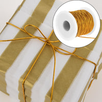 1 x Brand New Teaaha 2 roll 1 mm golden metallic cord, 50 m 2 roll metallic cord in gold and silver, gold cord for crafts silver for gift wrap arts and crafts cord for bracelets - RRP €9.06