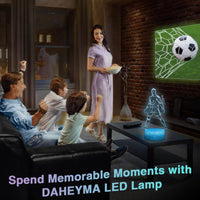 1 x RAW Customer Returns DAHEYMA Football Mood Lamp, 3D LED Illusion, Football Night Light, Football Decoration, Portugal No.7 Player, Siuuuu Celebration, Football Gifts, 16 Colors with Remote Control, Dimmable - RRP €22.5