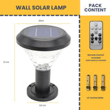 1 x RAW Customer Returns Vicyol S D Outdoor Solar Post Lantern, LED Pedestal Lamp, Waterproof Spotlight with Remote Control and Smart Start for Garden, Patio, Terrace Lighting. - RRP €49.57