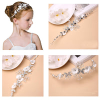 1 x RAW Customer Returns Wedding headpiece flowers, wedding hair accessories for girls and flower girls White  - RRP €8.94