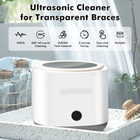 1 x RAW Customer Returns Ultrasonic cleaning device, 180ml 42KHZ denture ultrasonic cleaner, glasses cleaning device, ultrasonic device for cleaning dentures, aligners, glasses, watches, jewelry, metal tools - RRP €49.99