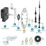 1 x RAW Customer Returns EEEKit Wall Clock Movement, High Torque Quartz Levitating Clock Movement Battery Operated for DIY Installation, Clock Replacement Mechanism with 12 Inch Long Spade Hands with 1 Pair of Hands 25mm Shaft  - RRP €21.17