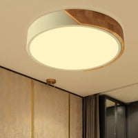 1 x RAW Customer Returns NICEME 24W LED Wooden Ceiling Light 3000K Warm White Modern Ultra Thin Round Ceiling Lights, 30CM, for Bathroom Living Room Bedroom Corridor Office - RRP €31.75