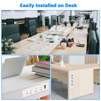 1 x RAW Customer Returns Table socket 3-way USB C PD 20W, Ohuo built-in power strip 3-way with 3 USB chargers, table socket USB C multiple socket 3-way with switch - RRP €30.0