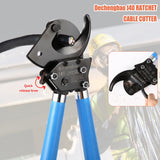 1 x RAW Customer Returns Ratchet Cable Cutter, Dechengbao Up to 600MCM 300mm Ratchet Cable Cutter, Heavy Duty for Cutting Armored Aluminum Copper Cable Cutter, Ratchet Cutter - RRP €56.99