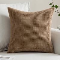 1 x RAW Customer Returns MIULEE Set of 2 Granulate Cushion Covers Pineapple Soft Solid Decorative Square Throw Pillow Covers Cushion for Sofa Bedroom 16 x16 , 40 x 40 cm Brown - RRP €13.27