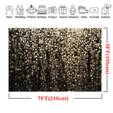 1 x RAW Customer Returns LYWYGG 7x5FT Gold and Black Bokeh Spots Photography Backdrop Abstract Backdrop for Selfie Birthday Party Pictures Vintage Astract Glitter Dot Studio Props Photography Backdrop CP-215 - RRP €17.99