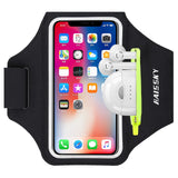 1 x RAW Customer Returns HAISSKY sports armband with headphone bag, mobile phone case sports for iPhone 14 Pro Max 13 Pro 12 11 Pro XR X 8 Plus, Huawei P50 Pro P40 Pro Mate 50 Xiaomi, Galaxy mobile phone case running armband - RRP €12.1