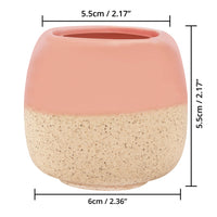 1 x RAW Customer Returns BELLE VOUS Mini Ceramic Flower Pot Pack of 6 - L6 x H5.5 cm Small Flower Pots Cactus Pot with Drain Hole for Home, Office, Indoor, Outdoor, Garden - Decorative Succulent Pot Cactus Pot Planter Small - RRP €18.47