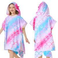 1 x RAW Customer Returns Mermaid Children s Hooded Beach Towels - Quick-Drying Children s Poncho with Hood 70 x 70 cm Bath Towels Bath Towel Hand Towels for Children Girls Soft Hooded Beach Towels for Beach Bathroom Swimming Pool - RRP €19.99