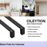 1 x RAW Customer Returns CILEYTION 10 pieces handles for kitchen cabinets, 128 mm hole spacing matt black, kitchen handles black, handles furniture and furniture handles black - RRP €34.98