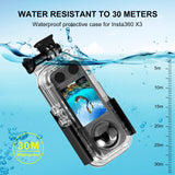 1 x RAW Customer Returns VOLOHAS Waterproof Case for insta360 X3 Action Camera Waterproof Case Diving Housing 40m Underwater Case Protective Case with Quick Mount Clamp for insta360 X3 Panorama Camera - RRP €63.99