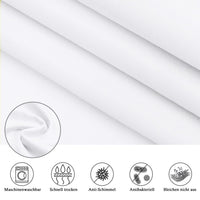 1 x RAW Customer Returns Extra wide white shower curtain 275 x 180 textile polyester fabric shower curtains, waterproof washable anti-mold bath curtain with 18 rings - RRP €25.2