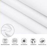 1 x RAW Customer Returns EurCross shower curtain 180 x 200 cm white textile, anti-mould, waterproof and quick-drying, washable, high-quality fabric shower curtain, bathtub, 1.8 x 2 m long with 12 rings - RRP €16.99