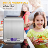 2 x RAW Customer Returns ADORIC digital scales, professional electronic scales, kitchen scales with LCD display - wonderful precision up to 1g 5kg maximum weight - silvery - RRP €17.98