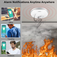 1 x RAW Customer Returns XINDUM smoke detector WLAN 10 year battery fire alarm with mute function via app EN14604 test alarm for fire warning - 1 piece - RRP €34.99