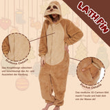 1 x RAW Customer Returns LATH.PIN Pajamas Sloth Tracksuit Unisex Adult Animal Onesie Cosplay Halloween Carnival Costume Women Pajamas Animal Costume Winter - RRP €29.5