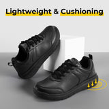 1 x RAW Customer Returns FitVille Extra Wide Casual Shoes Men s Super Soft Leather Sneakers Athletic Formal Classic Sneakers Business Casual Sports Shoes Environmentally Friendly Breathable Walking Shoes Black 46.5 EU X-Wide - RRP €80.66