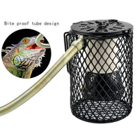 1 x RAW Customer Returns Furpaw reptile heat lamp with protective basket, E27 heat lamp ceramic, UVA, UVB, terrarium heat lamp for turtle, snake, lizard, chickens, birds, chameleon, 100 W - RRP €22.99