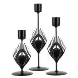 6 x Brand New JUJOYBD Candlestick for Taper Candles Black, 9 Candle Holders for Taper Candles, Vintage Candle Stand Metal Taper Candle Holder Living Room Decoration for Wedding Dinner Party - RRP €102.84