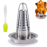 3 x RAW Customer Returns Bibykivn chicken roaster, beer can for chicken grill made of stainless steel, vertical beer can chicken griller, stainless steel, dishwasher safe for oven and kettle grill - RRP €79.2