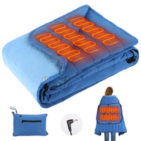 6 x Brand New Cootway Portable Heated Blanket, 7.4V DC Electric Heated Blanket, with 3 Heating Levels, 3 Hours Auto Shutoff, Versatile Use - RRP €241.98