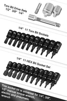 1 x RAW Customer Returns Lytool 1 4 25pc Torx and Hex Socket Bit Set Adapter 1 2 to 1 4 , 3 8 to 1 4 , 1 4 square to hexagon, for car, bicycle, household repair - RRP €25.18