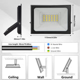 1 x RAW Customer Returns 20W LED spotlight outdoor super bright LED floodlight 3000k LED headlight IP65 waterproof LED floodlight outdoor spotlight outdoor light for workshop garage garden warm white, 20W  - RRP €15.62