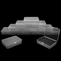 1 x RAW Customer Returns BELLE VOUS Small Plastic Storage Box Transparent with Hinged Lid 12 Pack 9 x 6 x 3.3 cm Mini Plastic Boxes for Small Beads, Pills, Jewelry, Screws Sorting Box, Craft Accessories - RRP €15.72