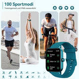 2 x RAW Customer Returns Smartwatch men with telephone function, 1.8 fitness watch women with heart rate SpO2 stress sleep monitor, Alexa integrated watch, 110 sports modes, IP68 waterproof pedometer sports watch for Android iOS - RRP €159.98