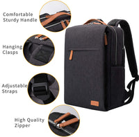 1 x RAW Customer Returns Backpack men s laptop business durable bag working leisure waterproof travel men and women school students ladies city computer bag usb black  - RRP €99.83