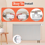 1 x RAW Customer Returns Pack of 4 radiator thermostats, radiator thermostats, thermostat head radiator thermostat, water-filled diverter radiator for underfloor heating, for office, home, school - RRP €13.1