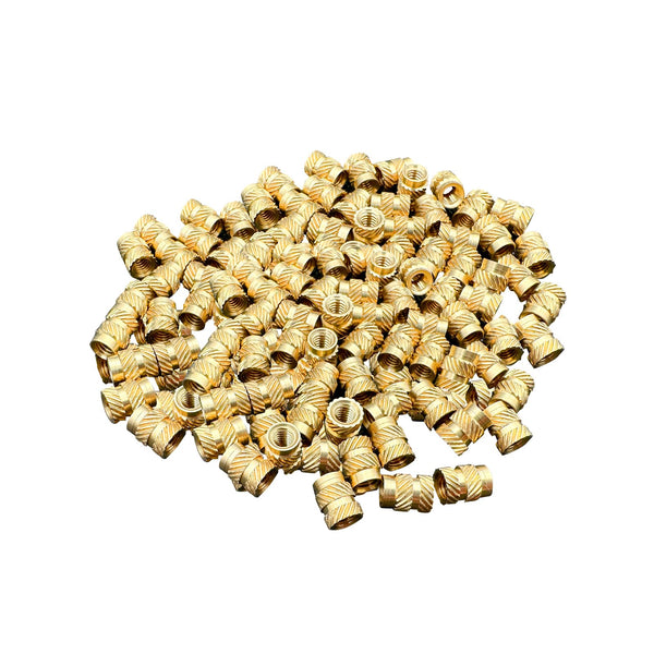 1 x Brand New AJOYIB 50 pcs Heat set inserts Brass Nut Inserts Female Thread Nut Knurled Nut Plastic Heat Insert for 3D Printing Project M5 9.5 7.1mm - RRP €7.63