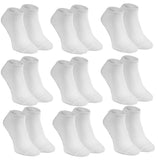 1 x RAW Customer Returns Rainbow Socks - Women s Men s Short Bamboo Socks - 9 Pair - White - Size 36-38 - RRP €35.91